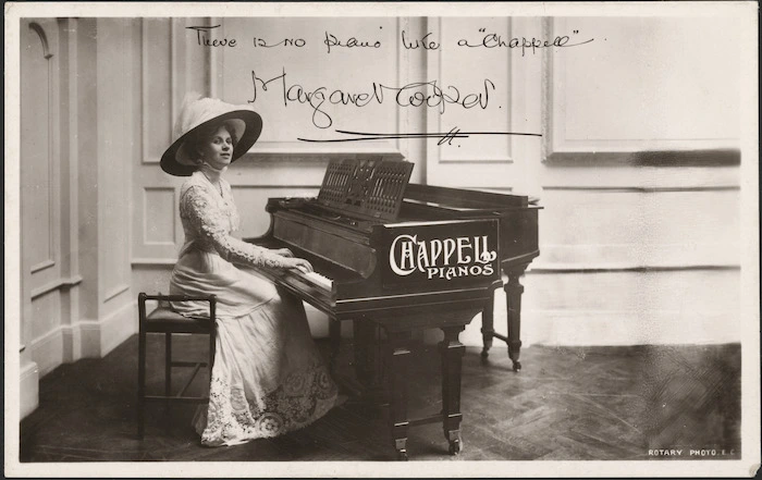 Margaret Cooper with Chappell piano