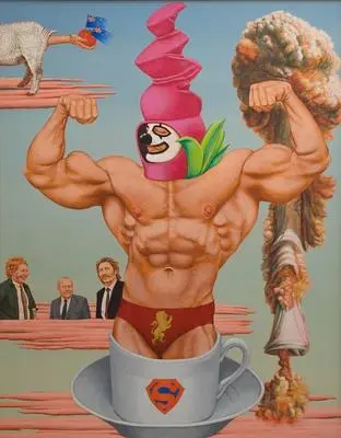 The Birth of Adonis, or Portrait of three prominent men, or The Kiwi cup of tea