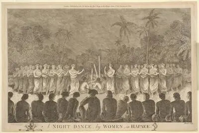 A Night dance by women, in Hapaee