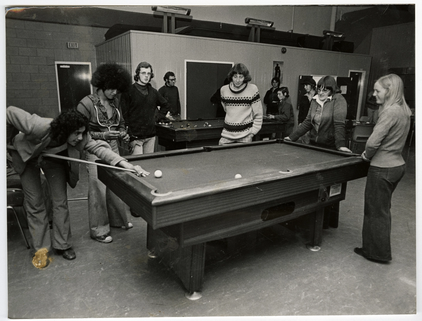 Playing pool at Bishopdale Community Centre