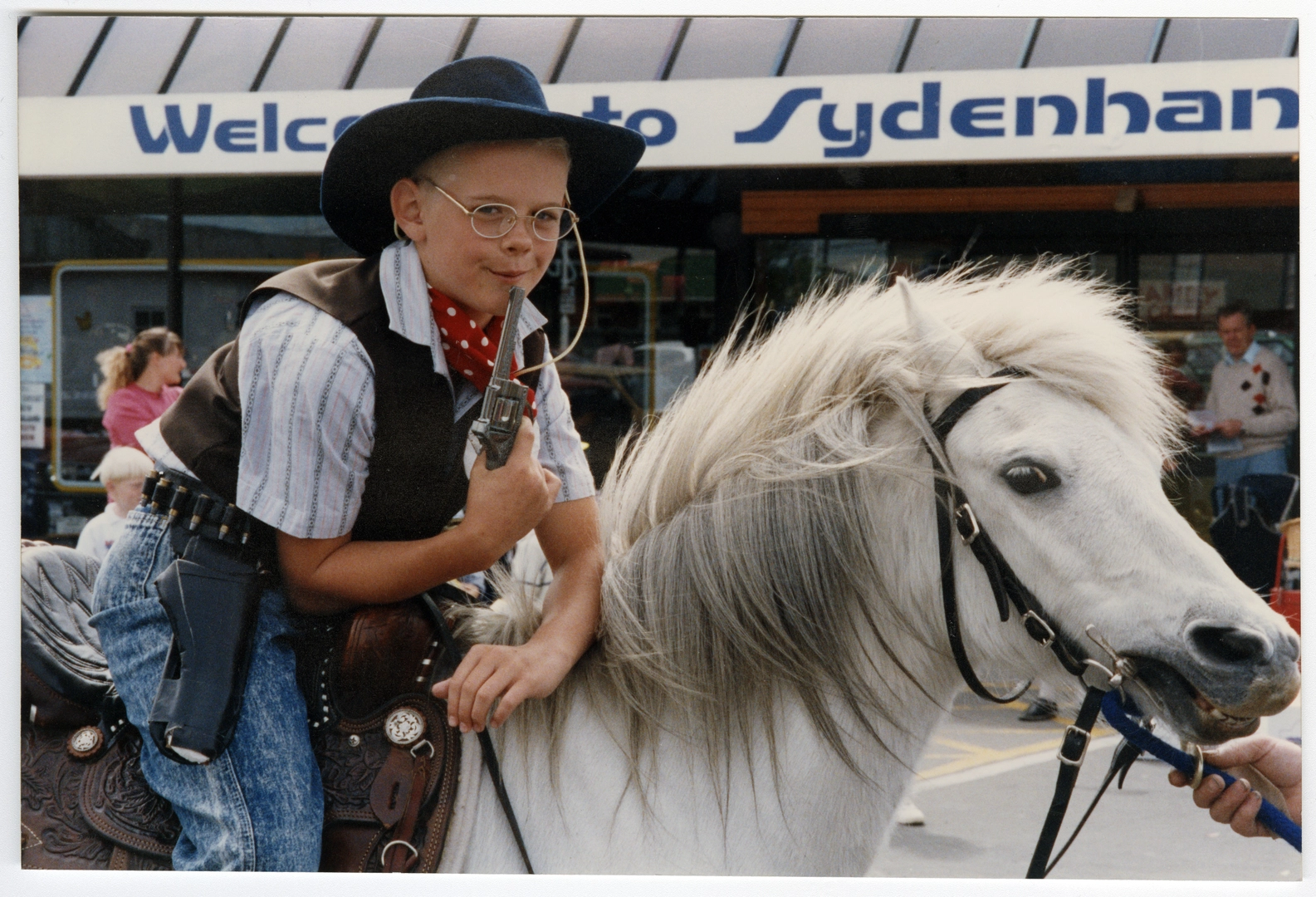 The Milky Bar Kid rides into Sydenham Mall