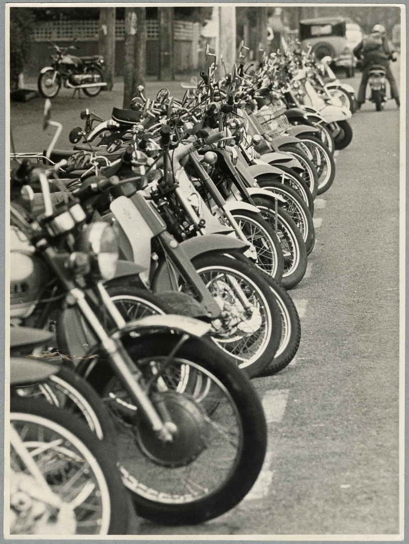 Parked motorcycles