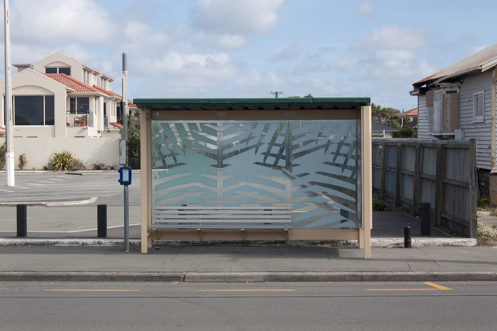 Bus stop on Marine Parade, New Brighton