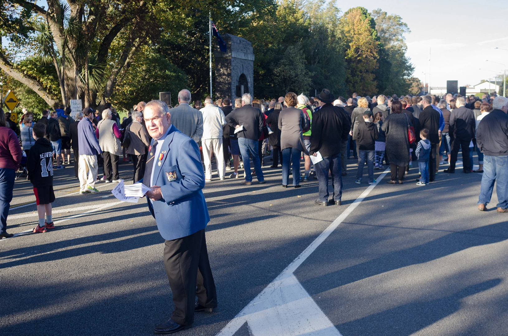 Spectators at the Anzac Day Parade