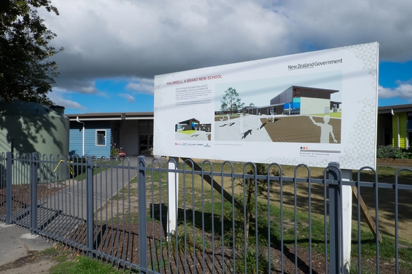 Sign outside Halswell Primary School