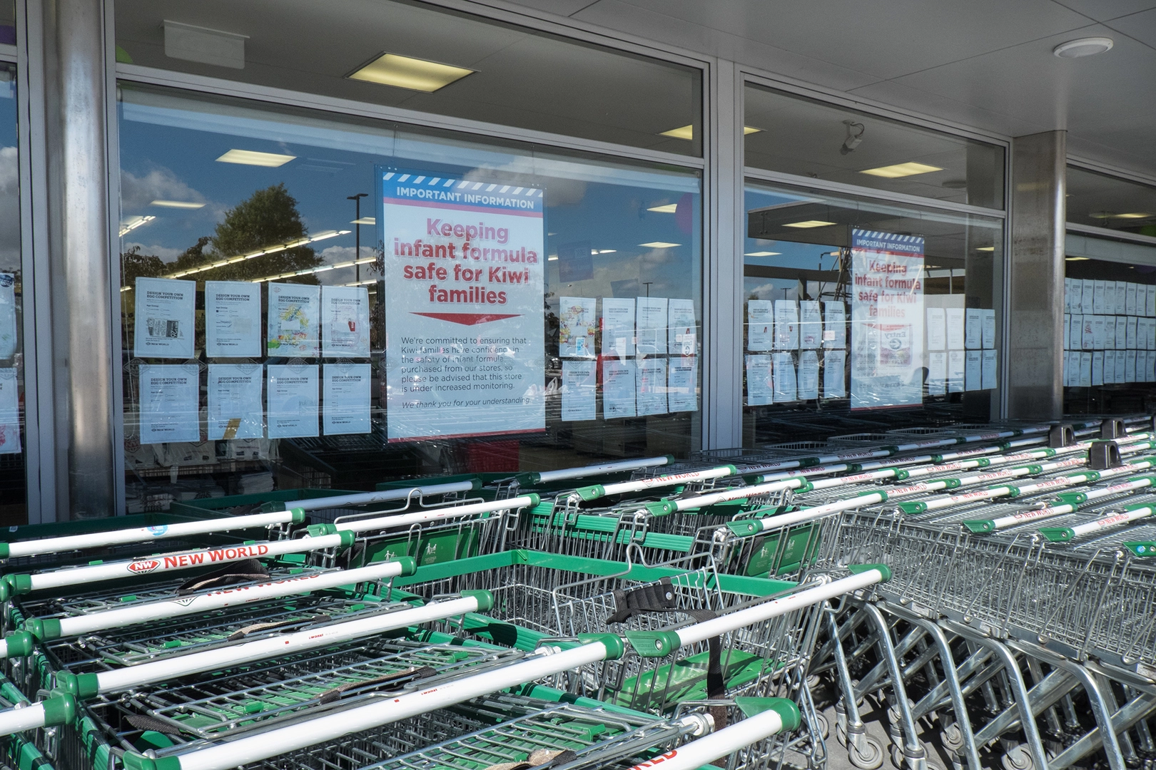 Posters at New World supermarket, Halswell