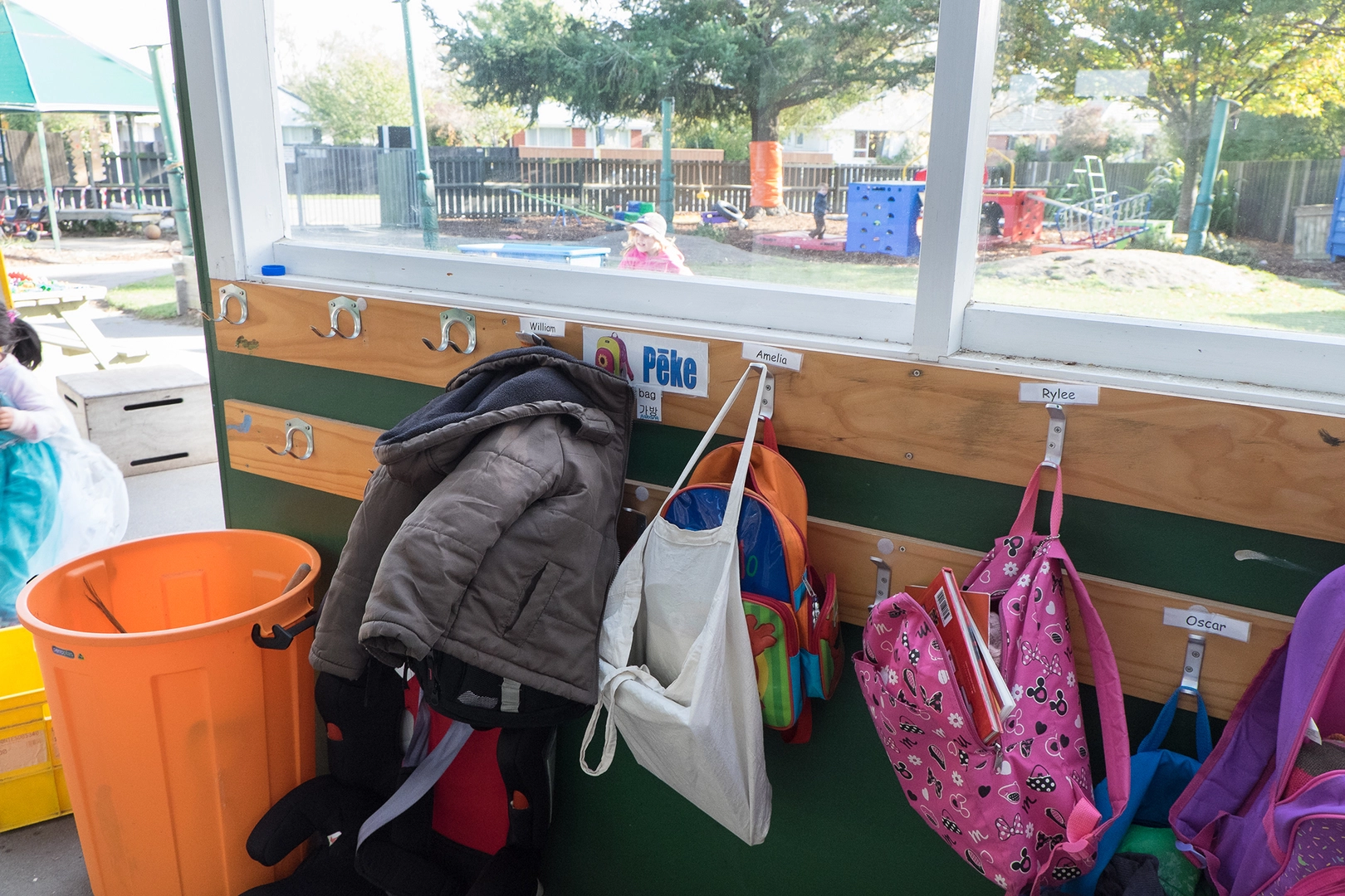 Coat room at Kidsfirst Kindergarten