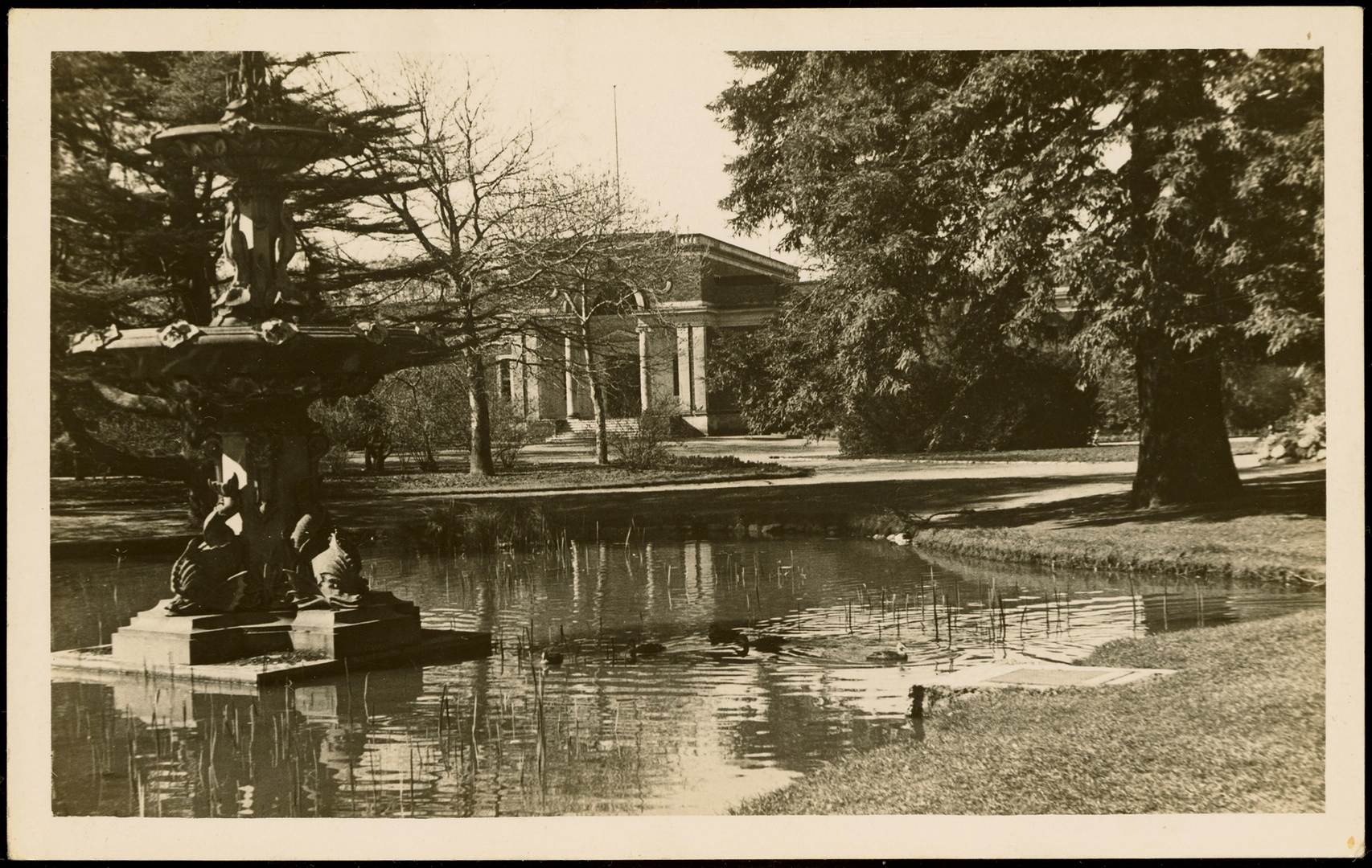 Robert McDougall Art Gallery and Peacock Fountain, Botanic Gardens