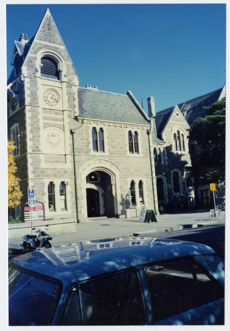 Christchurch Arts Centre Clock Tower and Rutherford's Den