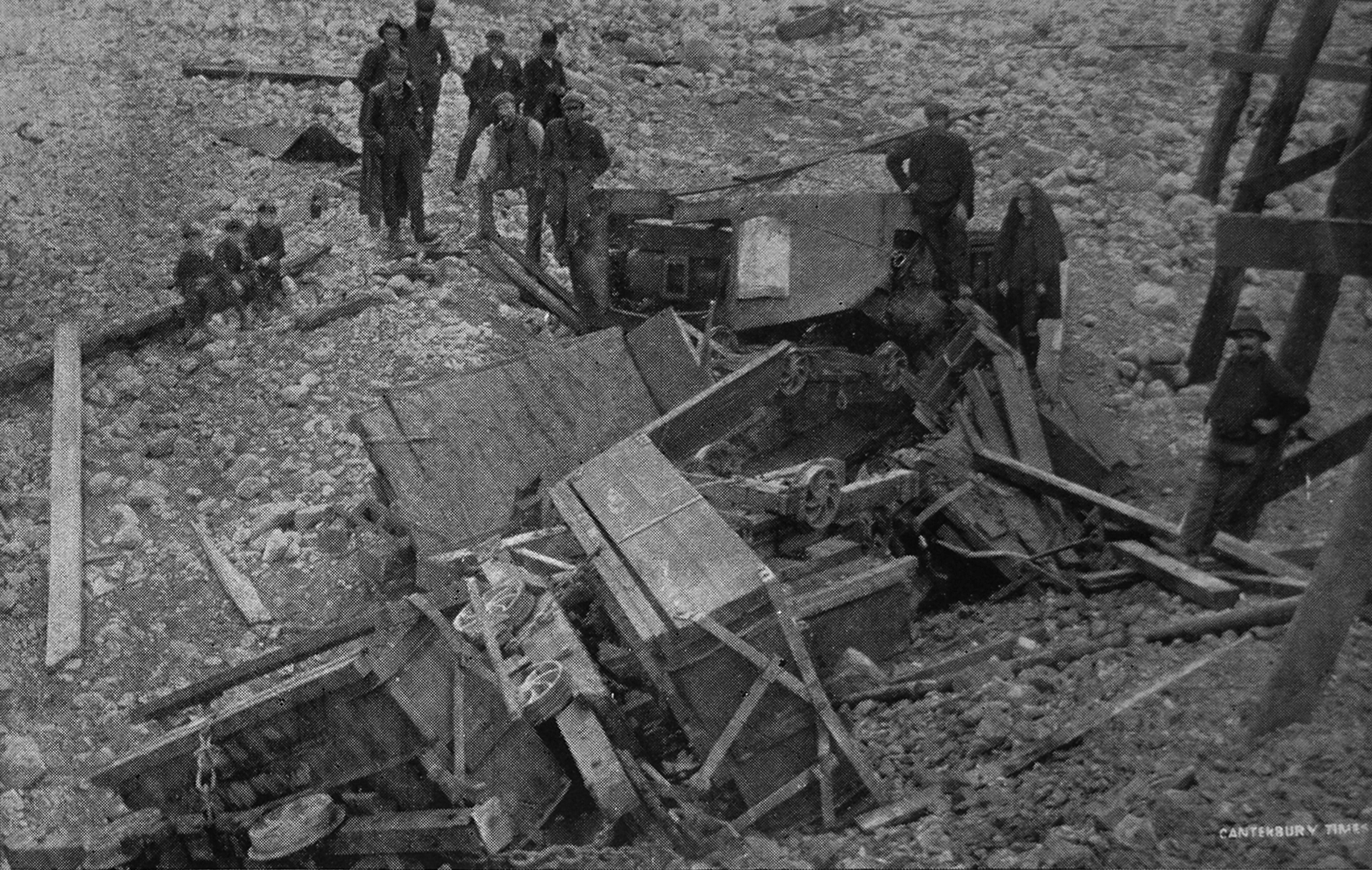 A smash up at the Otira tunnel works