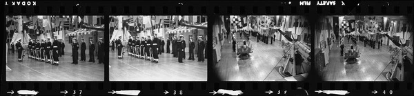 Sailors on parade at H.M.N.Z.S. Pegasus