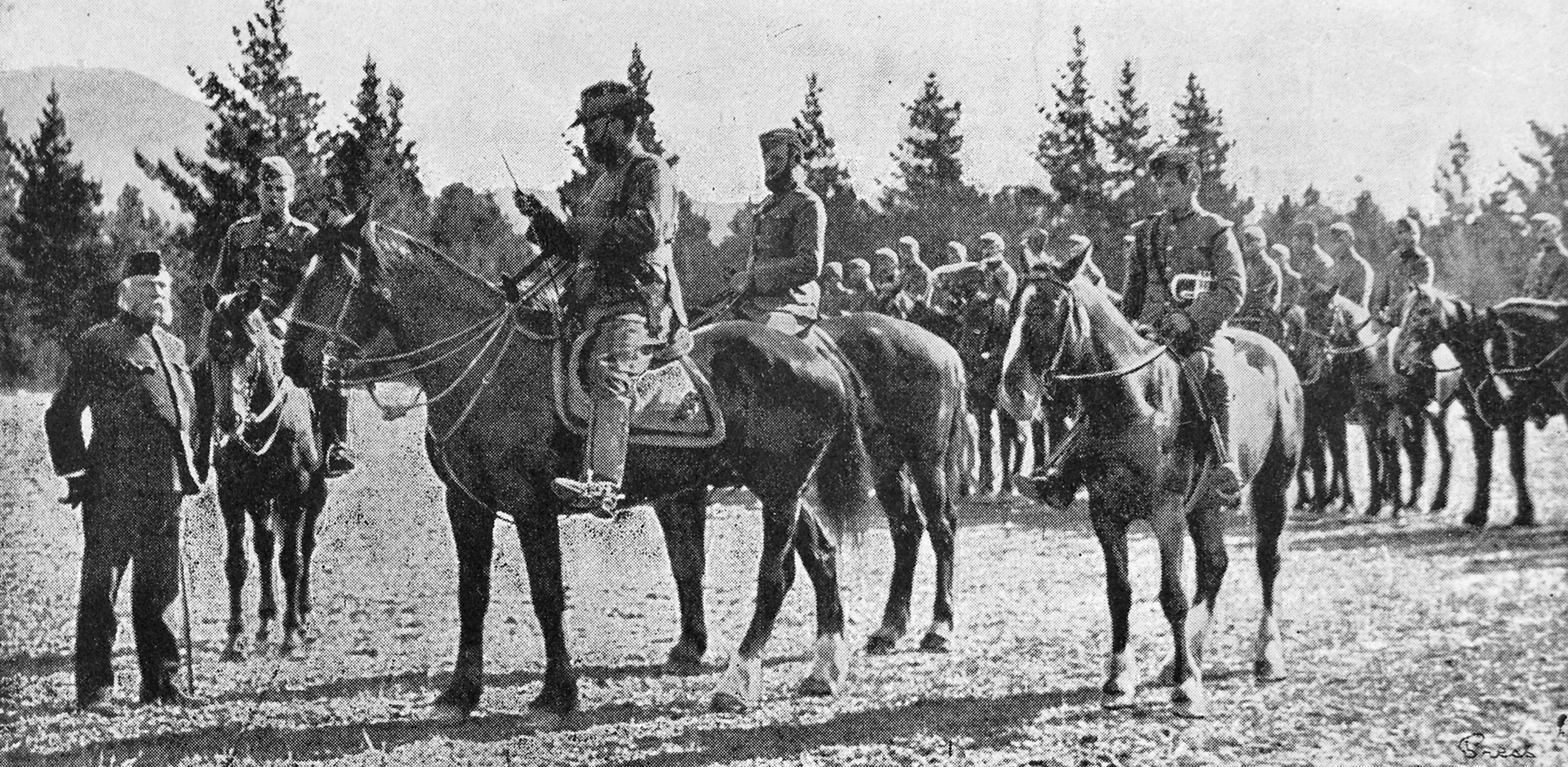 Lieutenant-Colonel Gordon complimenting Capt. G. Rutherford