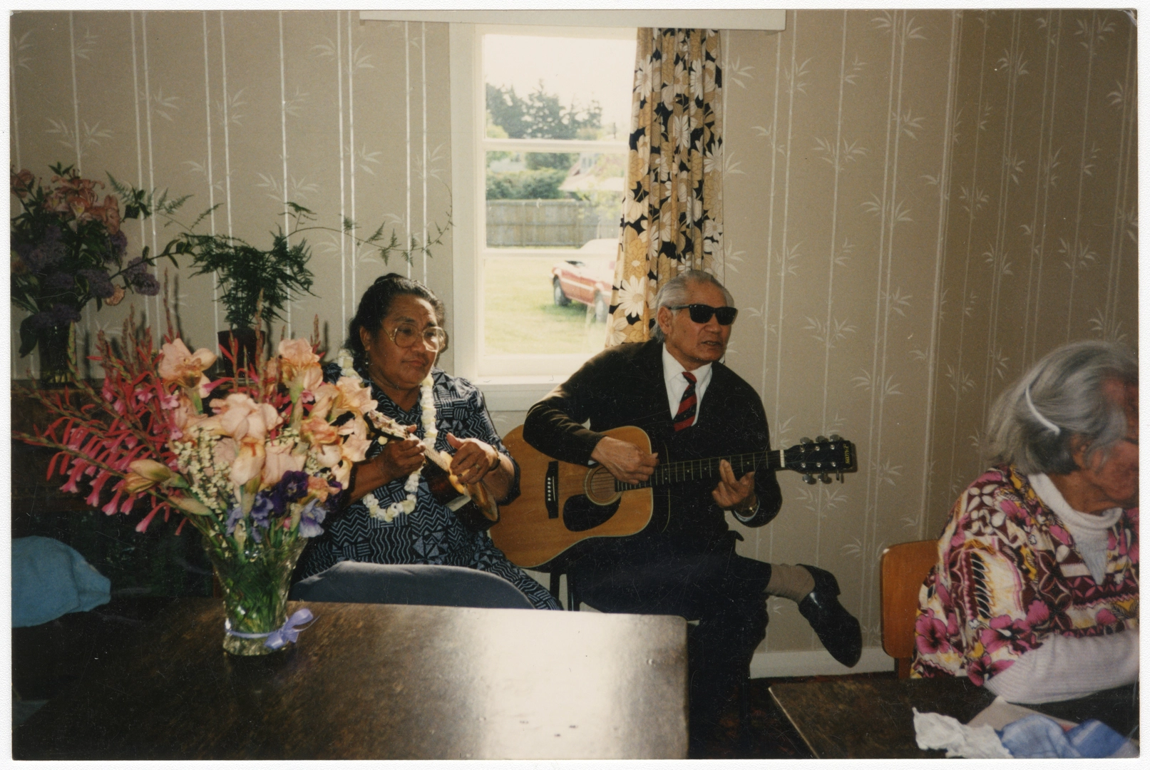 Lagi Iosefa playing the ukelele