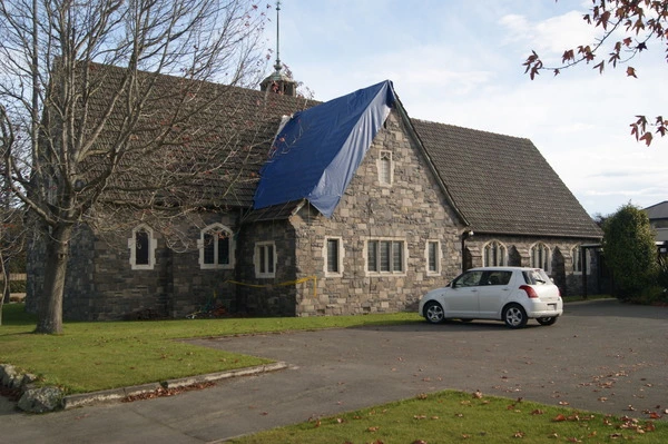 Damage to St Marks church in Opawa Road