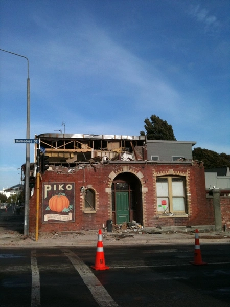 Damaged Piko Wholefoods building