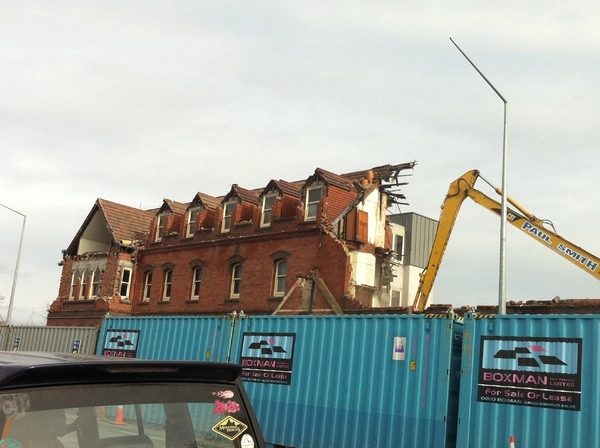 Community of the Sacred Name being demolished
