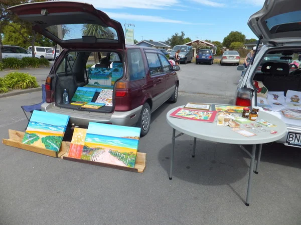 Art and vehicles at Parklands Market