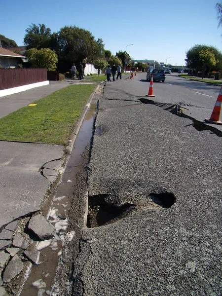 Queenspark Drive earthquake damage