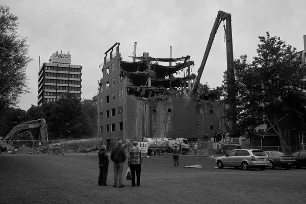 Demolition at Oxford Terrace and Hereford Street