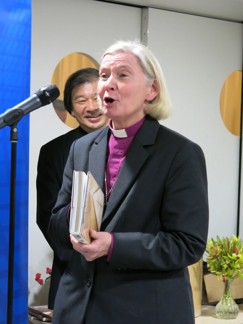 Bishop Victoria Matthews and Shigeru Ban