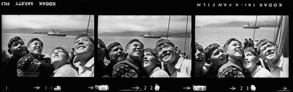 Boys on Lyttelton Harbour Board tug boat trip