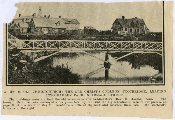 Old Christ's College footbridge to Hagley Park