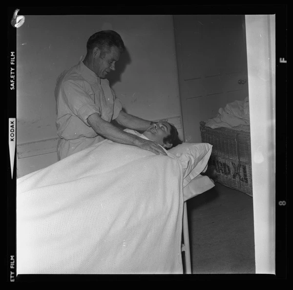 Jack Davis with a patient