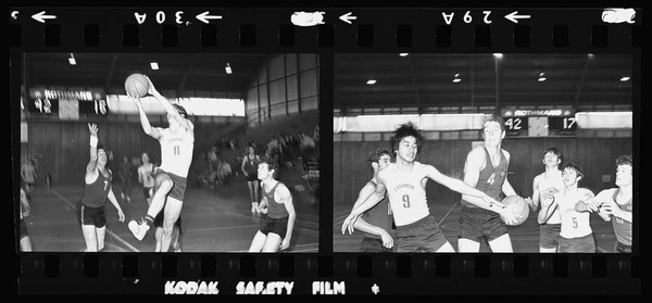 Basketball game at Cowles Stadium