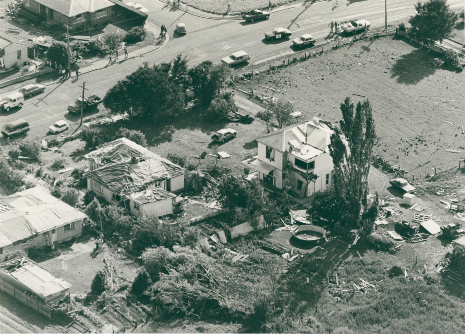 Damage caused by Halswell tornado