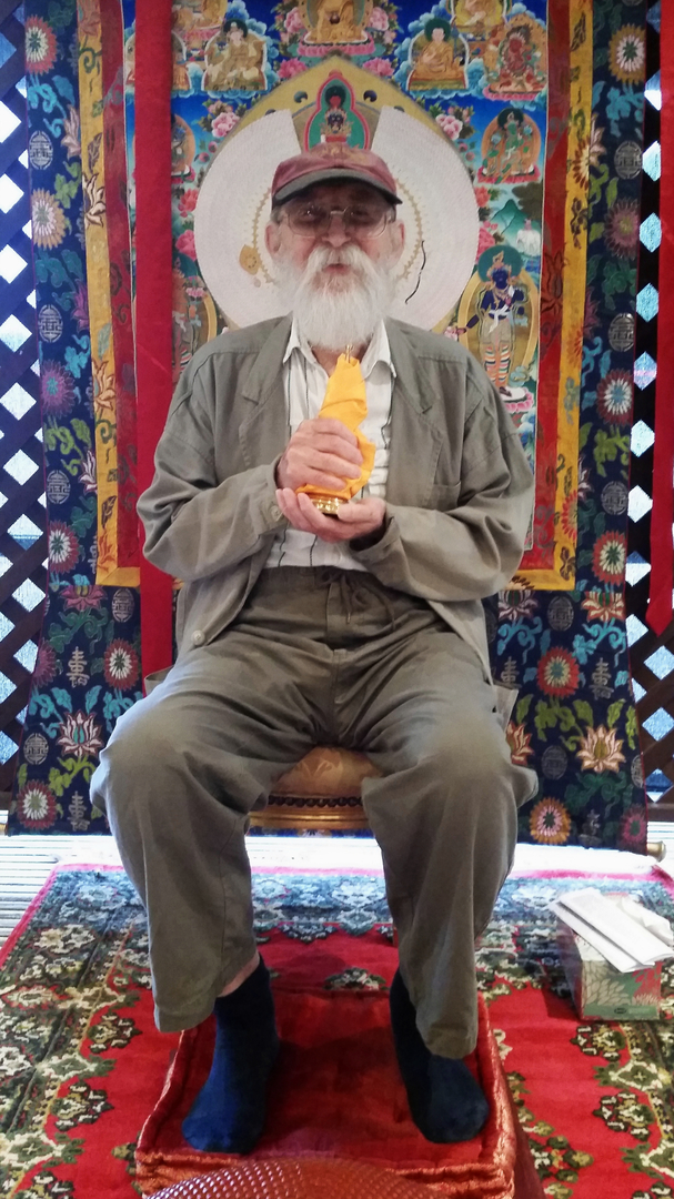 Steve Palmer with Buddhist relic