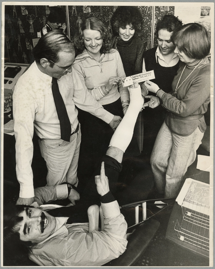 Rodney Bryant with plaster cast