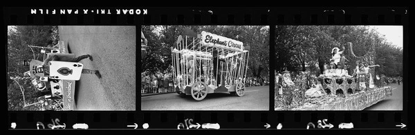 Floats in Haywright’s Christmas pageant