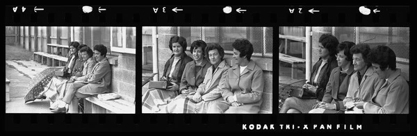 Ladies sitting on bench at St Albans pool