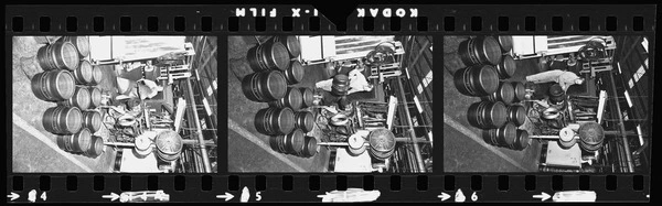 Assembling tyres at Firestone factory