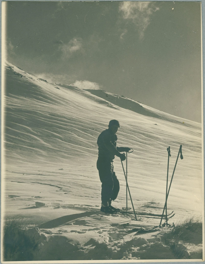 Skier in the Top Hut Basin