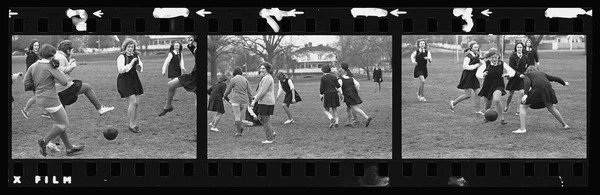 Christchurch Girls’ High School students playing soccer