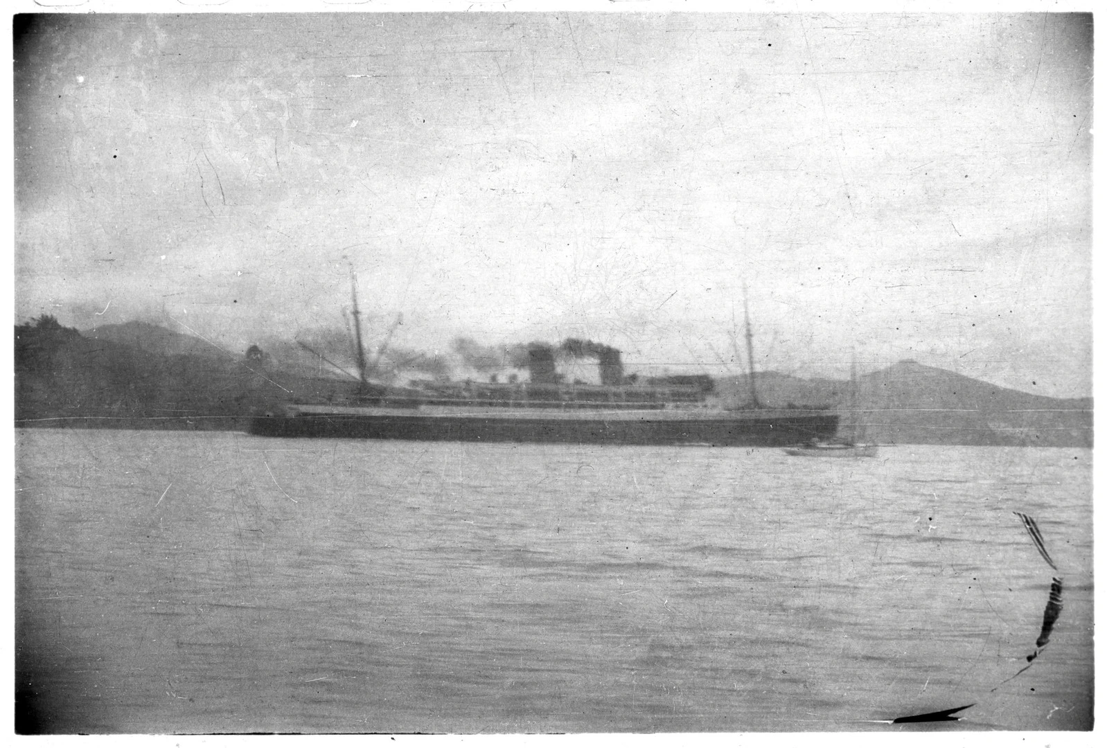 Steamship in Marlborough Sounds