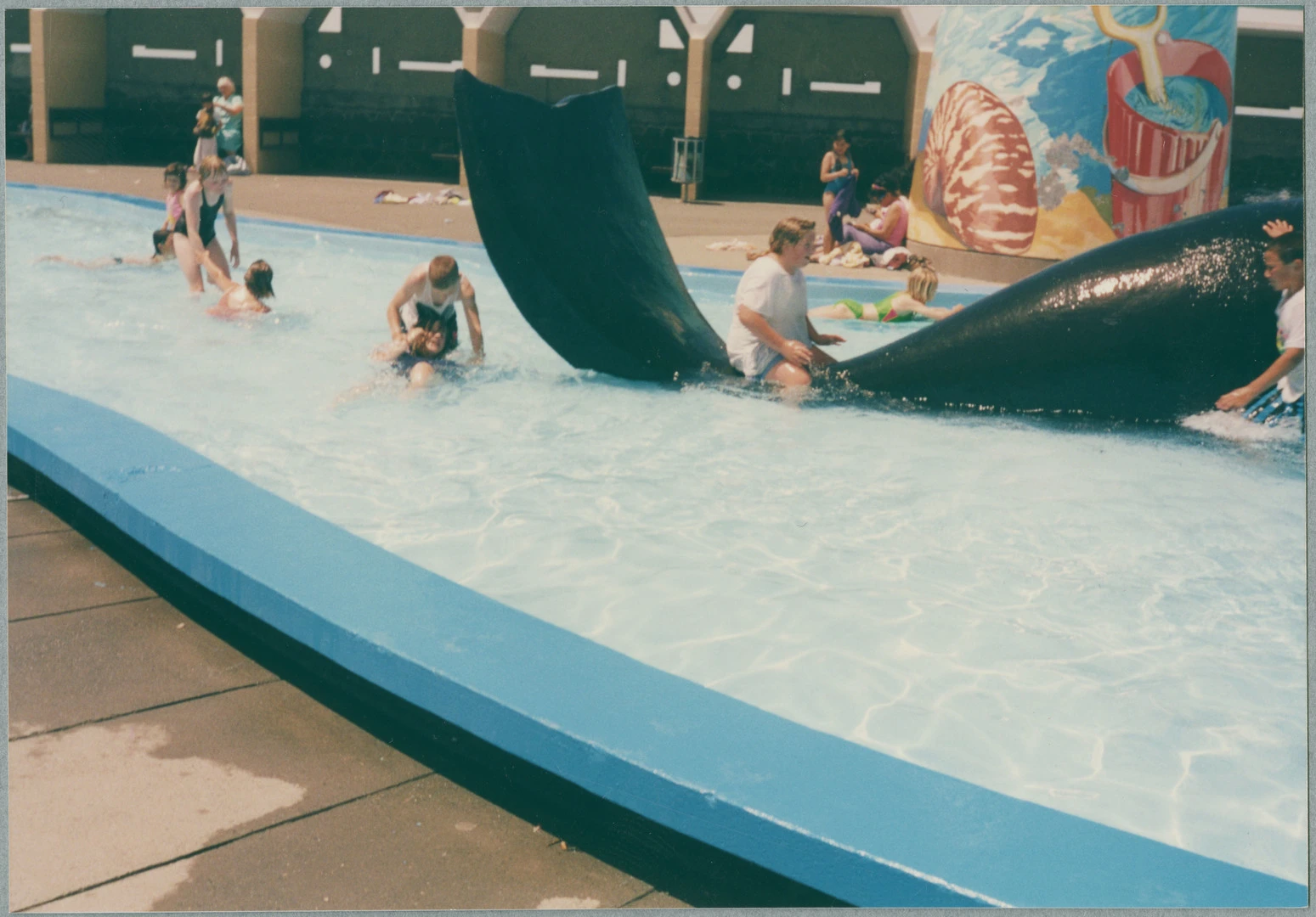 Kelvin and Lana Cook in paddling pool