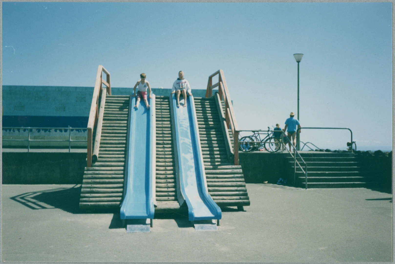 Lana and Kelvin Cook on slides