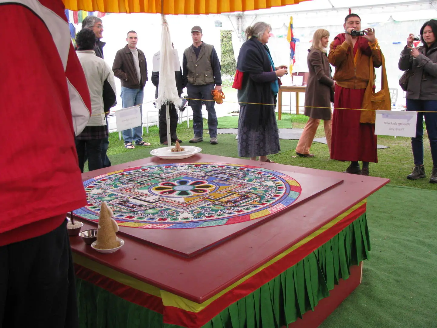 Viewing of Chenrezig sand mandala
