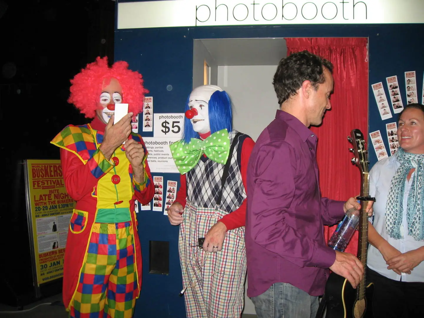 Clowns Jonathan Taylor and Voki Kalfayan