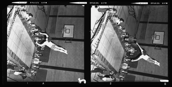 Gerald Blackie on the trampoline