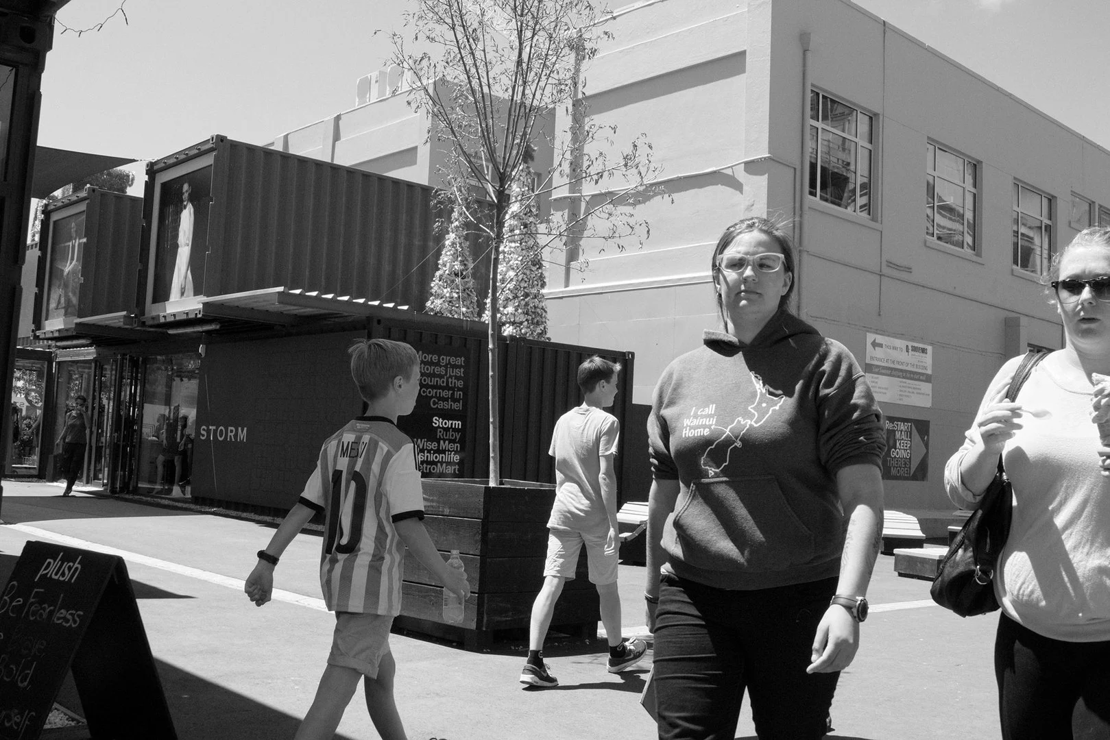 Container shops and 100 Cashel Street