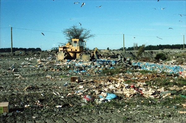 Blue Rubbish Bags with Bulldozer