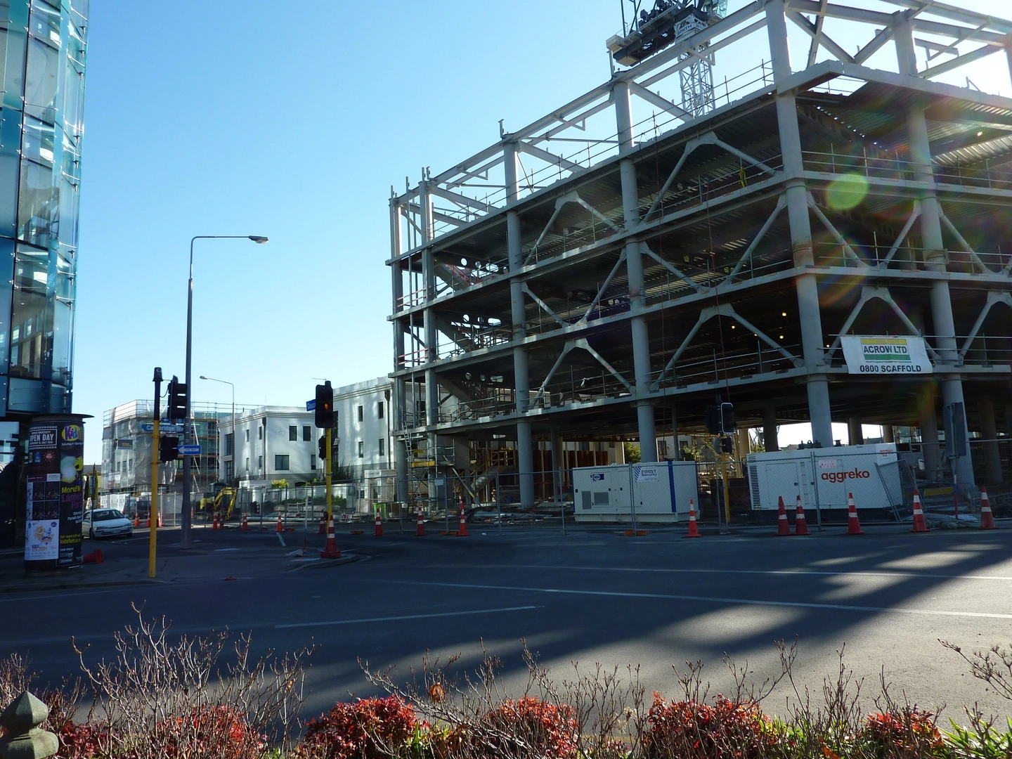 Building construction on Durham Street North
