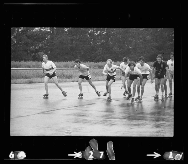 Roller skating race