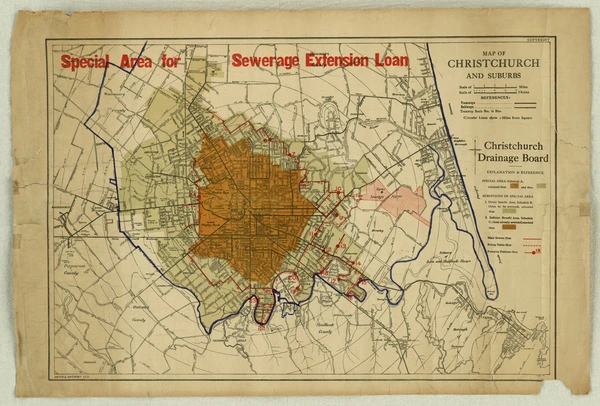 Map of Christchurch and suburbs