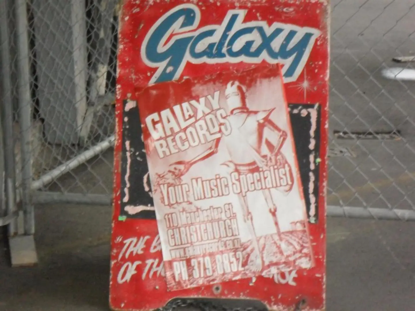 Galaxy Records poster and signboard