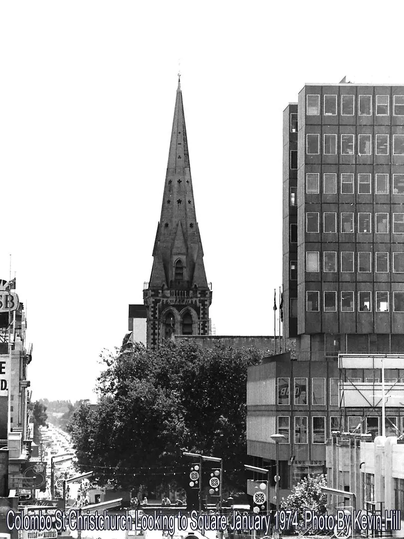Cathedral spire and BNZ building
