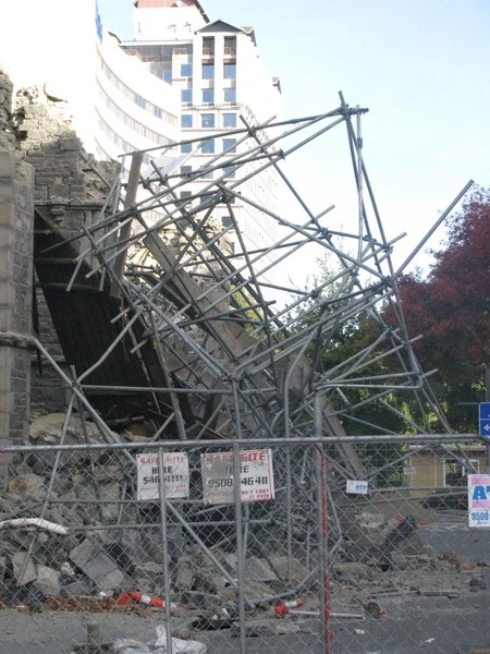 Canterbury Provincial Council buildings scaffolding